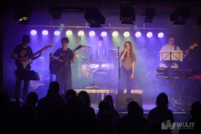 Bild von einer Band beim Konzert