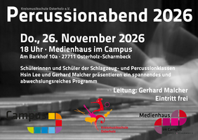 Bild: Plakat für das Percussionkonzert 2026